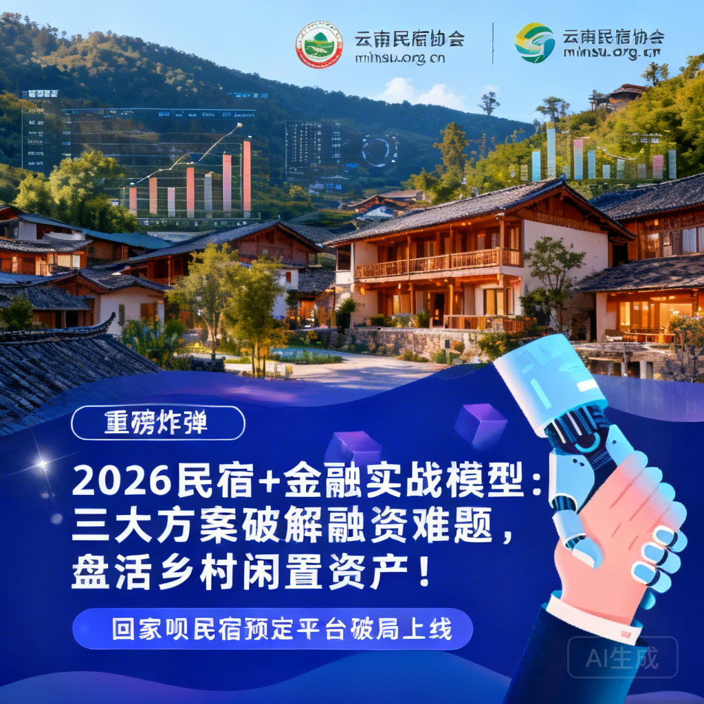 2026民宿+金融实战模型：三大方案破解融资难题，盘活乡村闲置资产！​