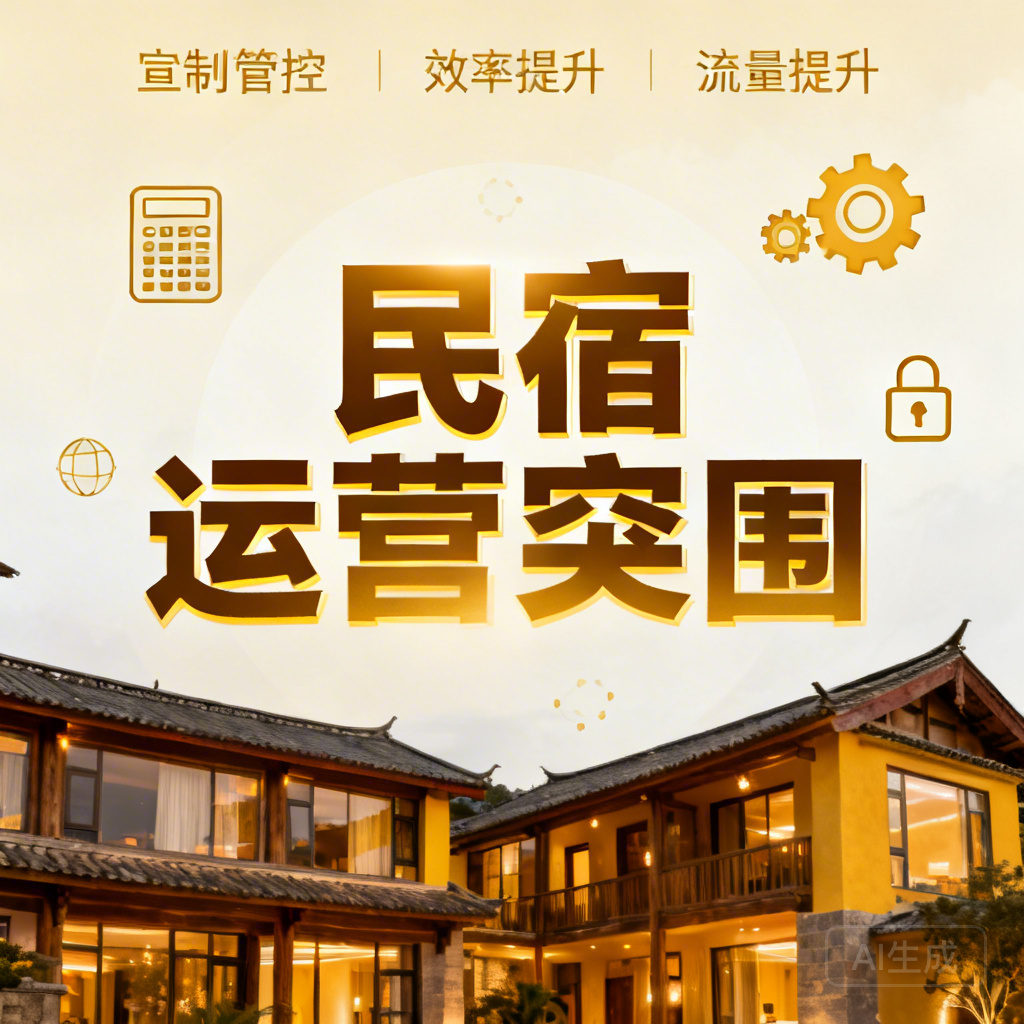 2026单体民宿红海突围！极致运营三板斧：降本、提效、锁流量，高溢价密码大公开！​