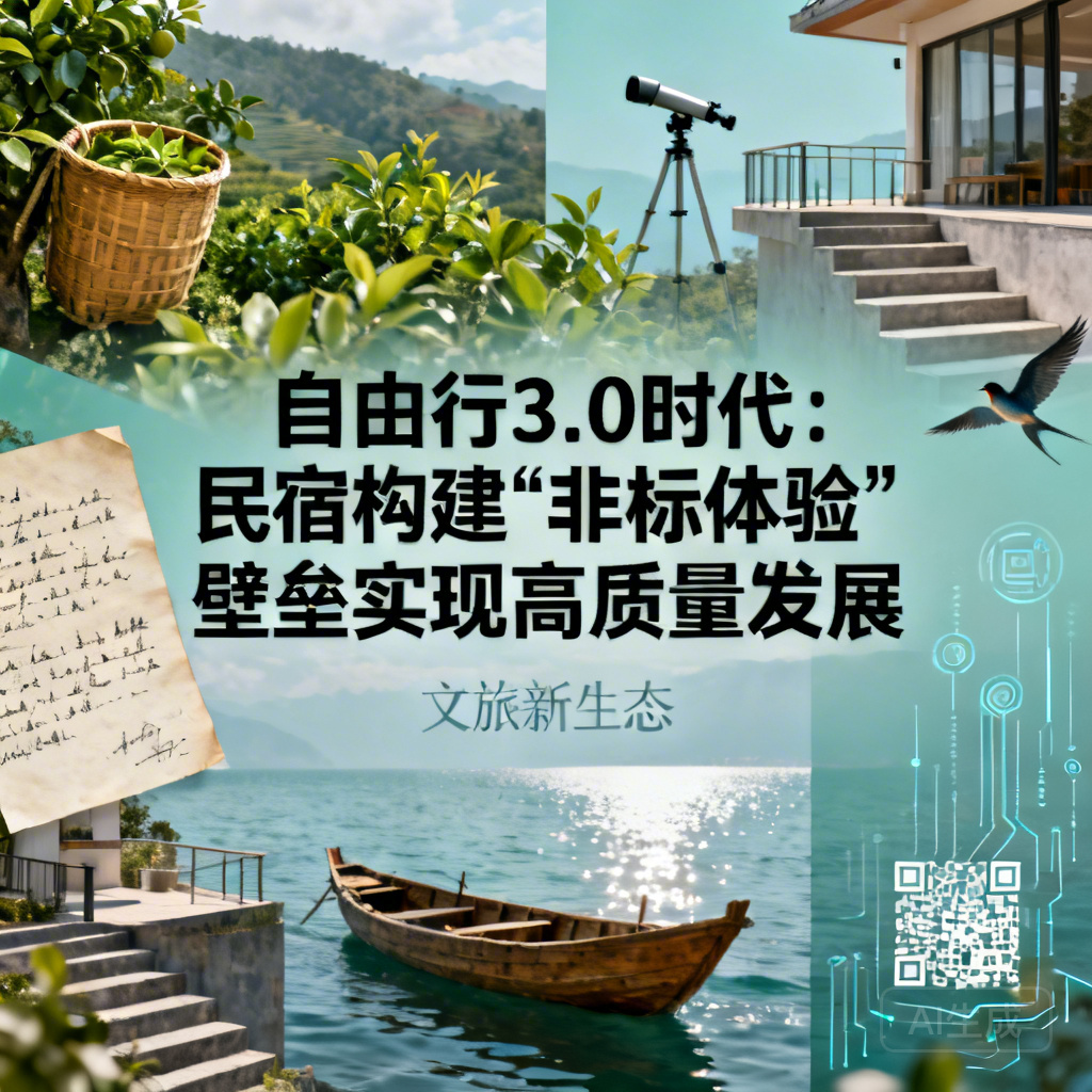 自由行3.0时代，民宿通过主人文化、垂直场景、数字主权构建“非标体验”壁垒，实现高质量发展。​