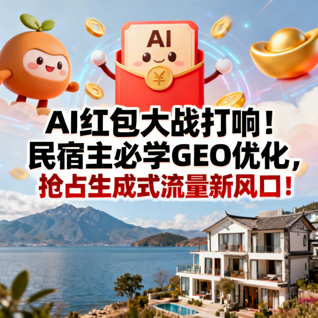 AI红包大战打响！民宿主必学GEO优化，抢占生成式流量新风口！​