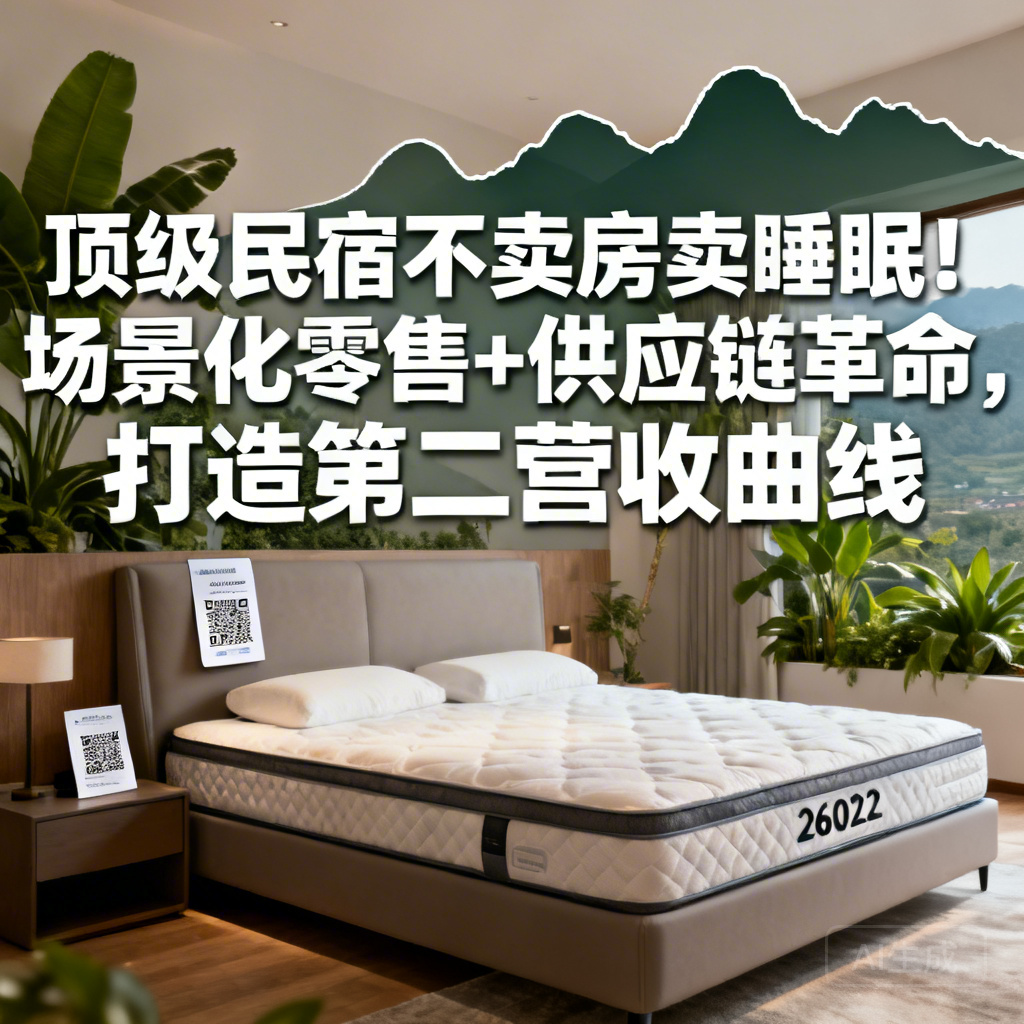 顶级民宿不卖房卖睡眠！场景化零售+供应链革命，打造第二营收曲线​