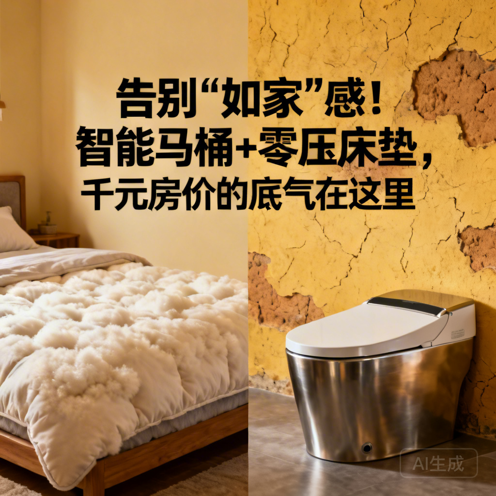 告别如家感！智能马桶+零压床垫，千元房价的底气在这里​