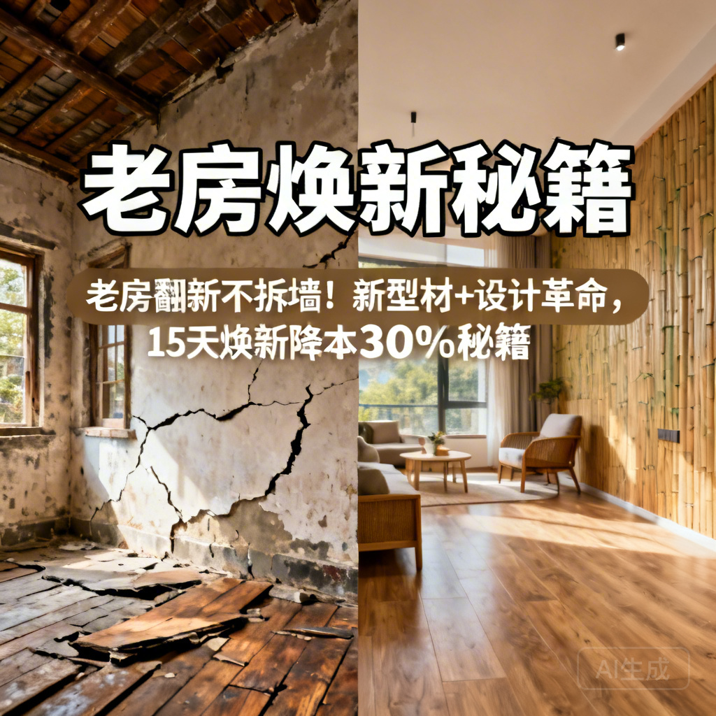老房翻新不拆墙！新型材+设计革命，15天焕新降本30%秘籍​