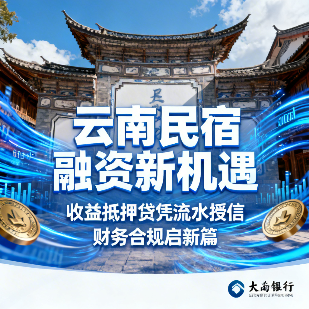 云南民宿融资新机遇！"收益抵押贷"凭流水授信，财务合规开启融资新篇章​