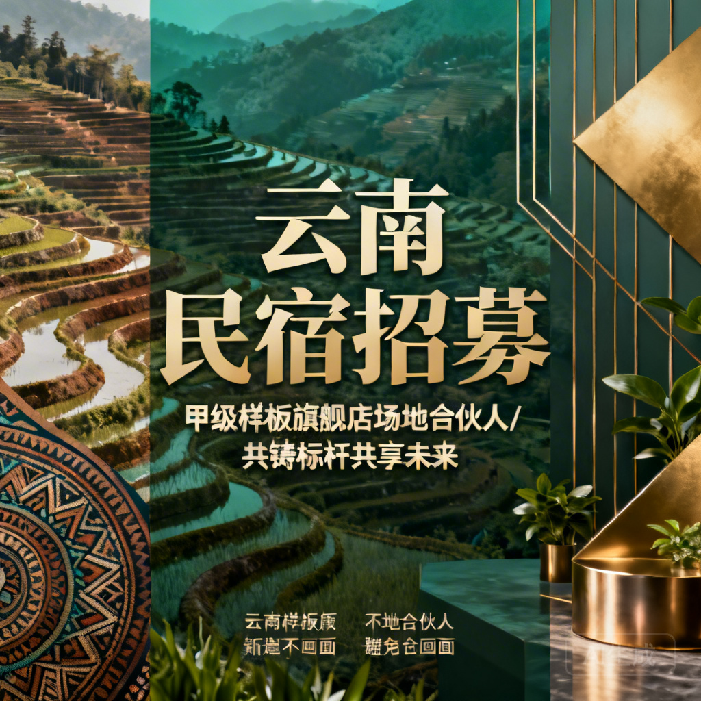 【英雄帖】云南民宿甲级样板旗舰店场地合伙人招募，共铸标杆共享未来​