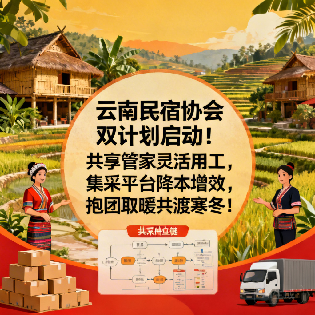 云南民宿协会双计划启动！共享管家灵活用工，集采平台降本增效，抱团取暖共渡寒冬！​