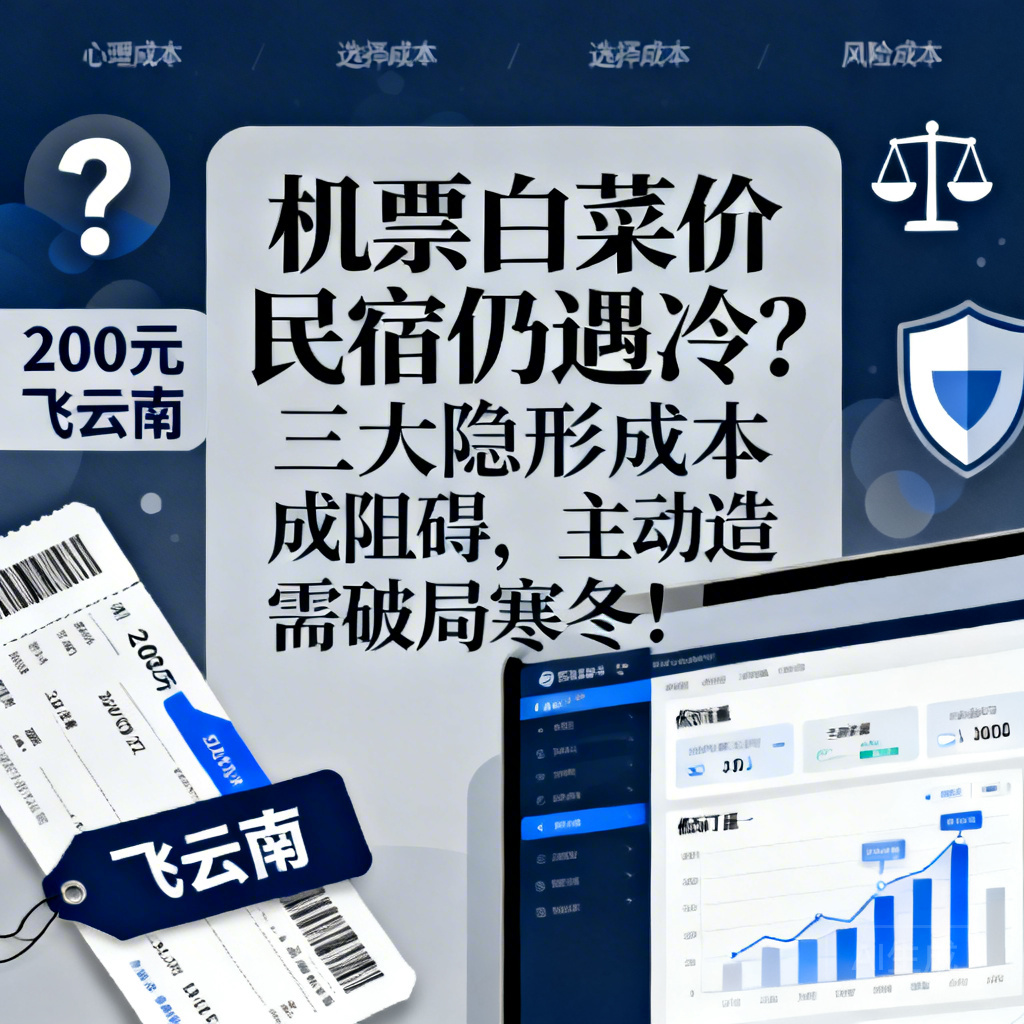 机票白菜价民宿仍遇冷？三大隐形成本成阻碍，主动造需破局寒冬！​