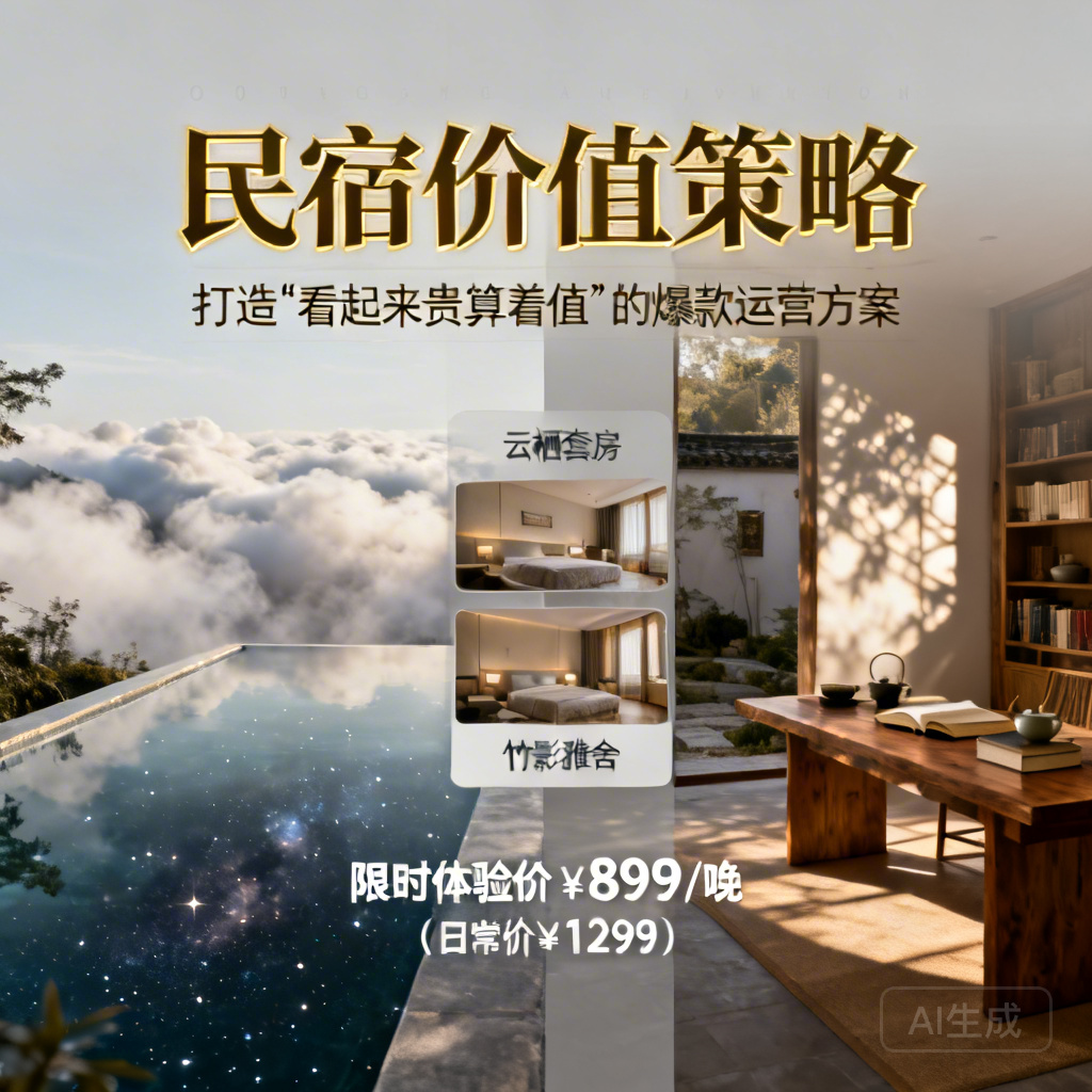 民宿OTA运营：打造"看起来贵算着值"的爆款价值策略​