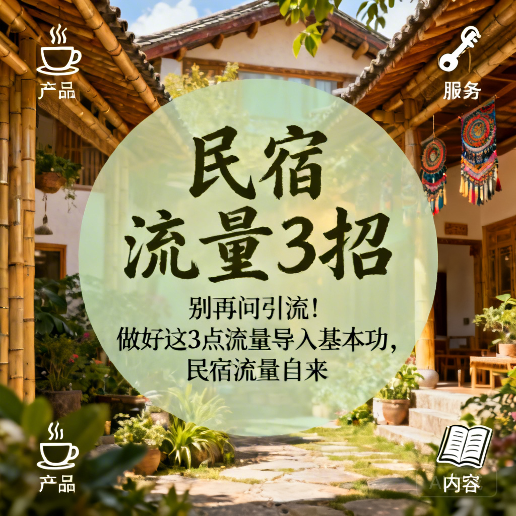 别再问引流！做好这3点流量导入基本功，民宿流量自来​