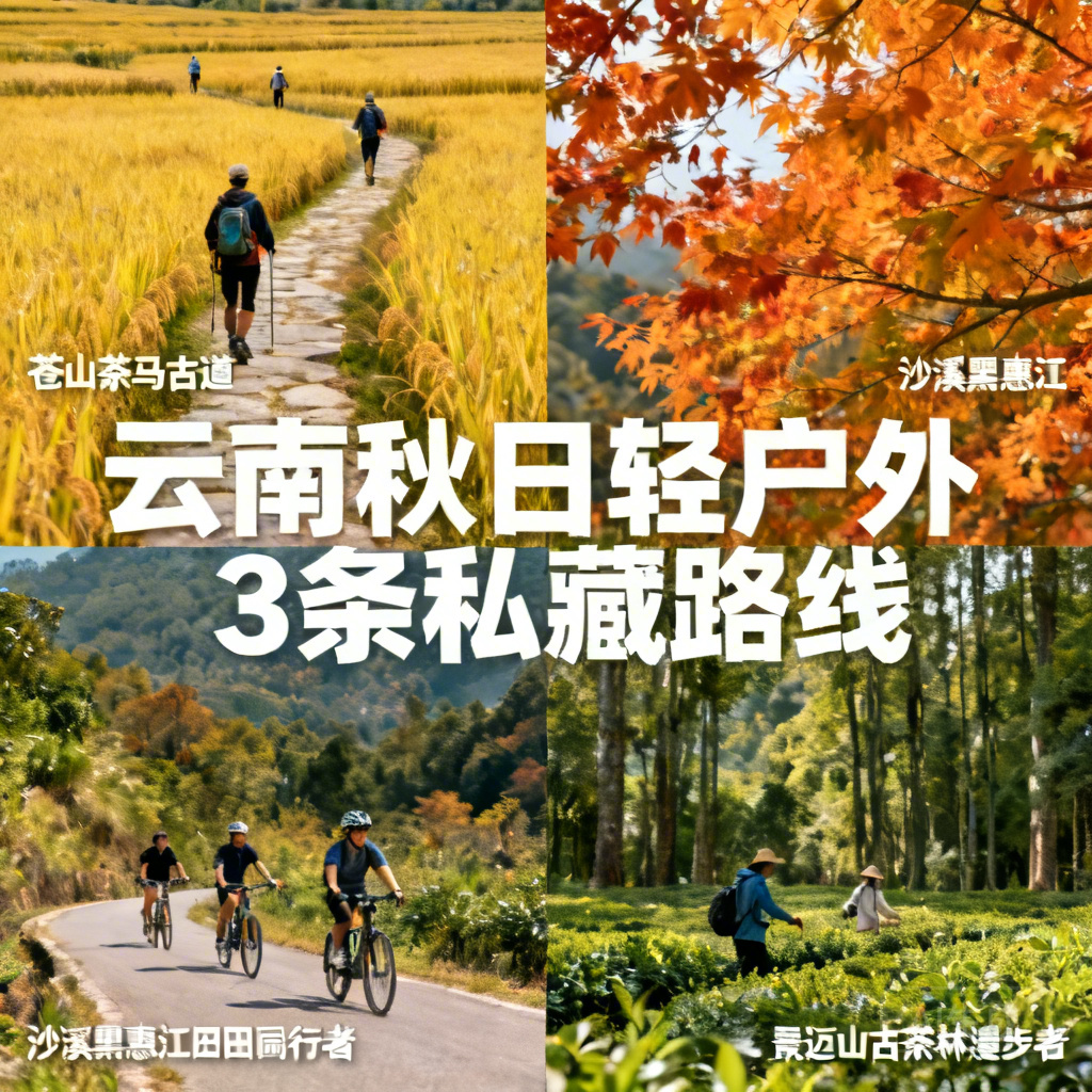 云南秋日轻户外3条私藏路线！徒步骑行漫步，自然滤镜美哭了​
