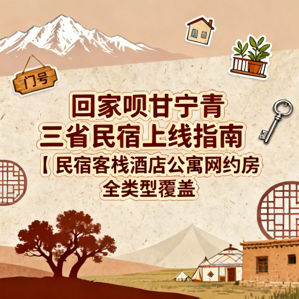 回家呗甘宁青三省民宿上线指南｜民宿客栈酒店公寓网约房全类型覆盖