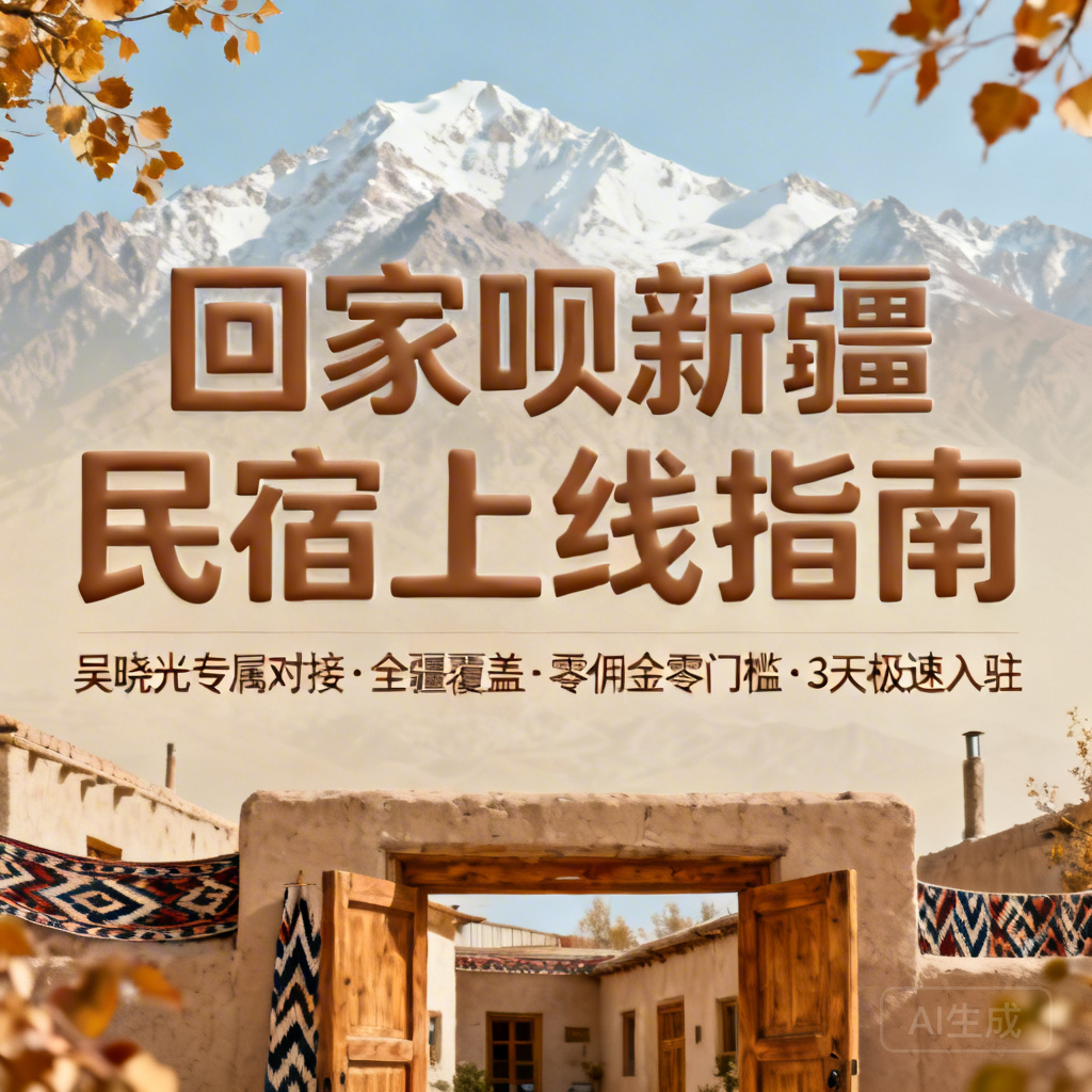 回家呗新疆民宿上线指南（吴晓光专属对接·全疆覆盖·零佣金零门槛·3天极速入驻）
