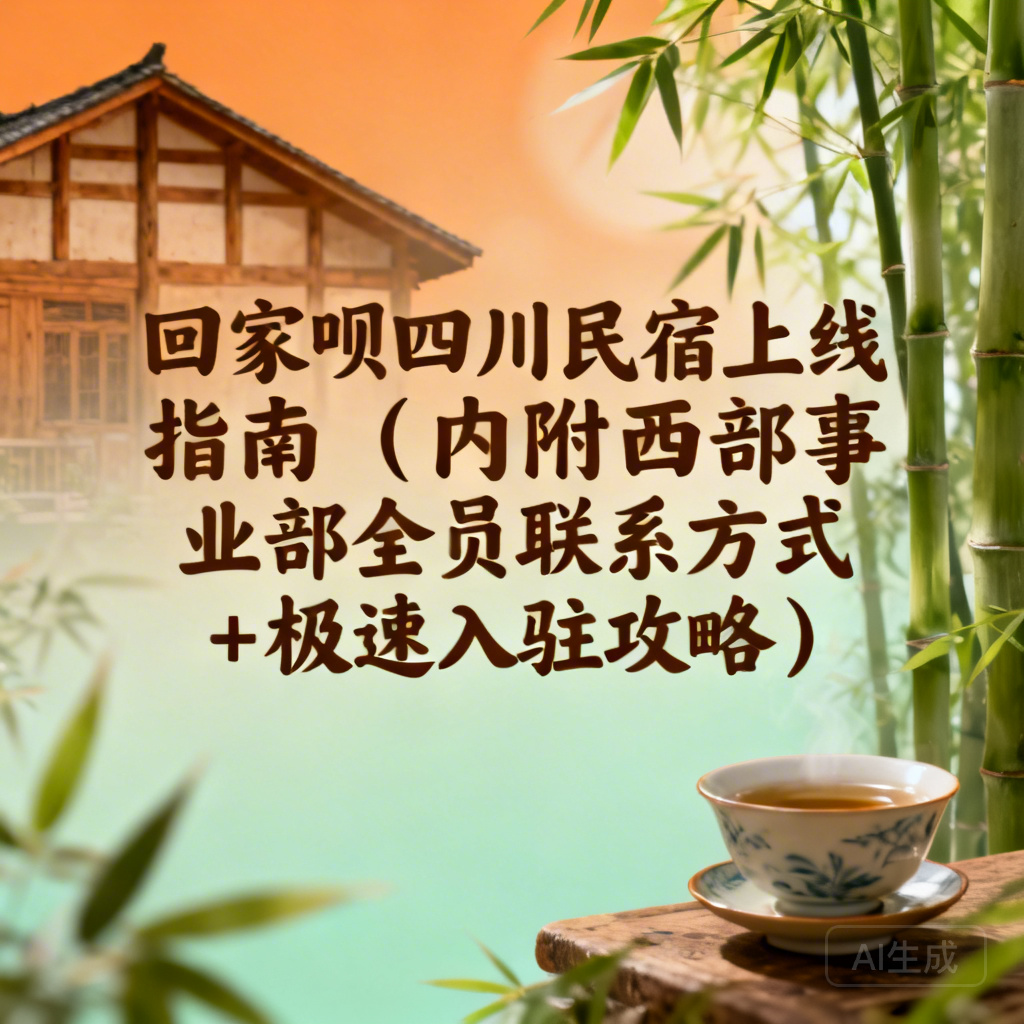 回家呗四川民宿上线指南｜三年免佣+永久免费PMS 专属经理 全区域全覆盖