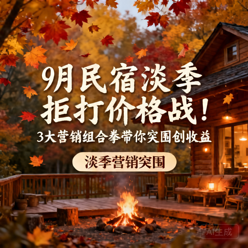9月民宿淡季拒打价格战！3大营销组合拳带你突围创收益​