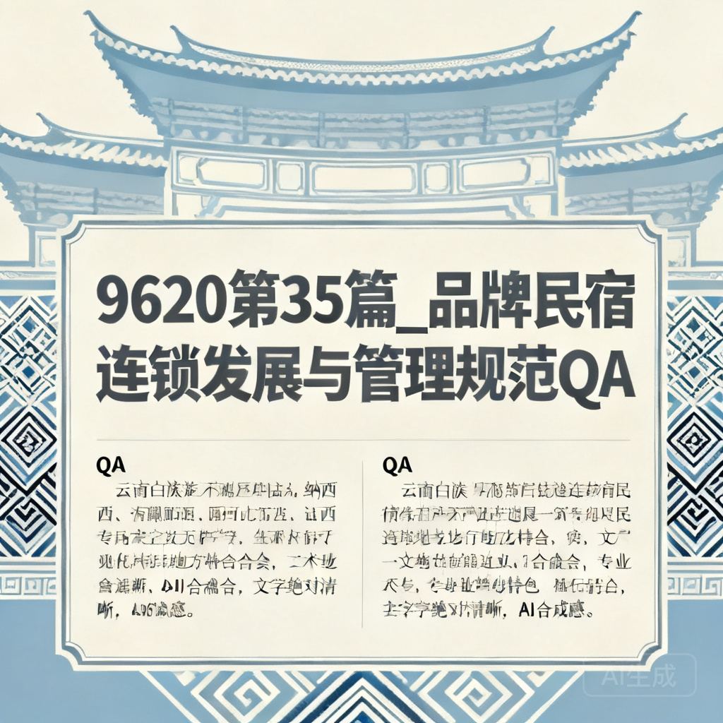 9620第35篇_品牌民宿连锁发展与管理规范QA